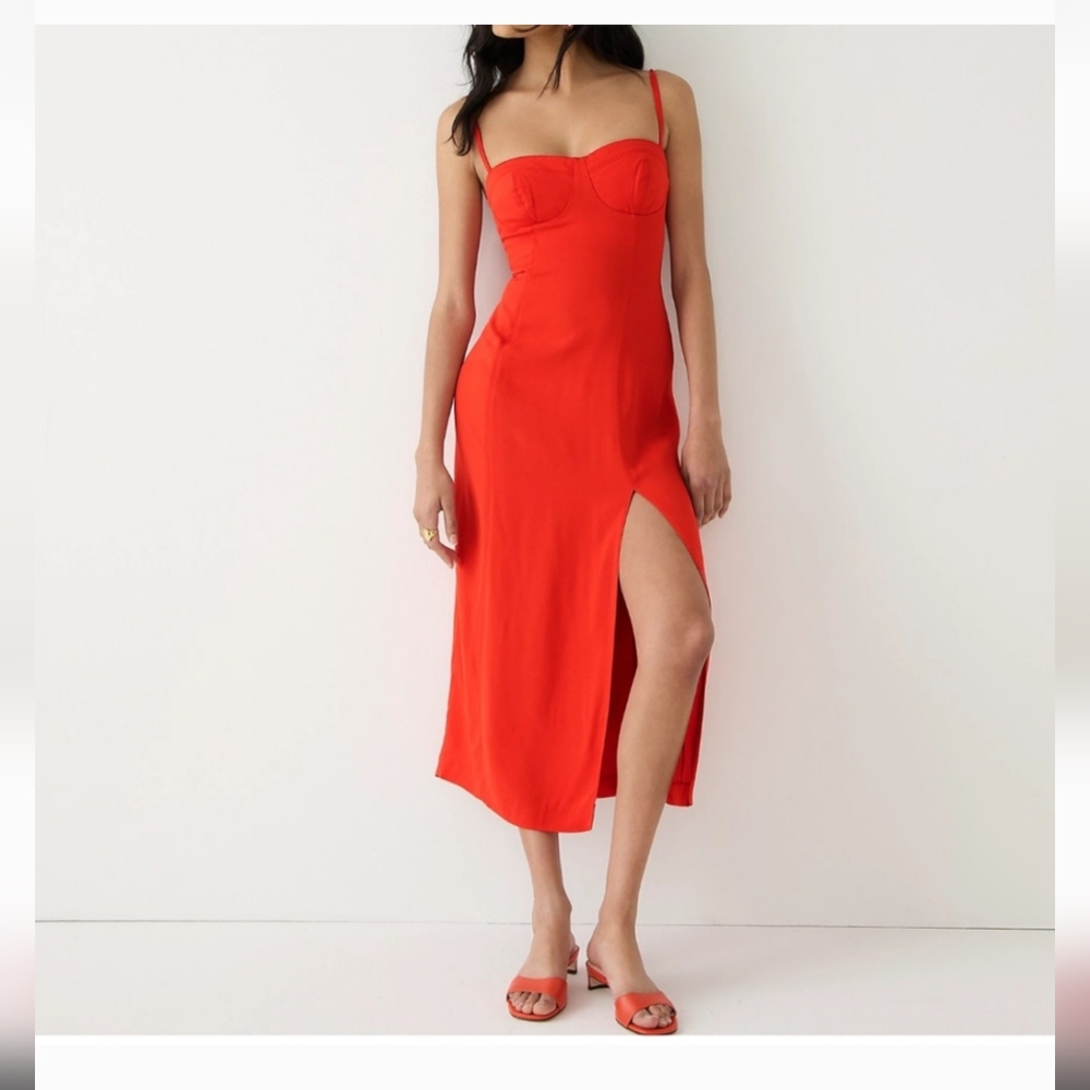 J. Crew Vibrant Red Dress